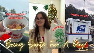 VLOGMAS DAY 10|Being Santa For A Day! |Eating,Finding Gifts, Dollar Tree Haul & Mailing Out Gifts