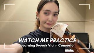 Watch me practice (as a music major) Dvorak Violin Concerto 【リアルヴァイオリン練習風景】