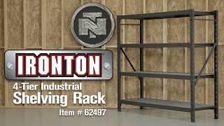 Ironton 4-Tier Industrial Shelving Rack  77in.W x 24in.D x 72in.H Model# 2611T002