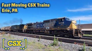 Fast Moving CSX Trains - Erie, PA