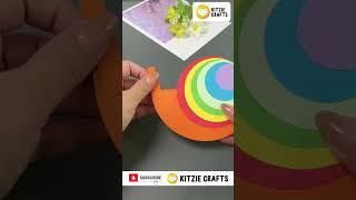 How to make paper snail | Easy paper crafts | Kitzie Crafts | #origami #papersnail #snail