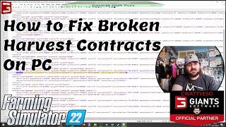 FS22 Fixing Broken Harvest Contracts on PC | Farming Simulator 22 | Landwirtschafts Simulator 22