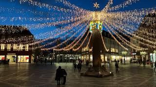 Heuensäule mit Lichternetz | Mainz Januar 2024