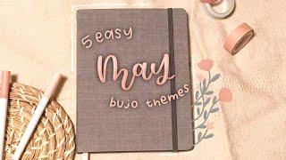 MAY BULLET JOURNAL THEMES | 5 Easy BUJO Theme Ideas For Mayl | May 2021 Plan With Me | May PWM