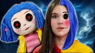 Coraline The Movie!  Coraline Is Controlling Her | What's Inside Creepy Coraline Doll