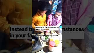 13 years old hard working girls selling street food and hustling #streetfood #motivational