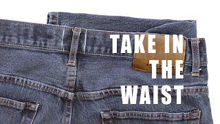 How to Take in the Waist on Jeans/Pants - Make Waistband Smaller