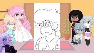 steven universe au reacts to original (ask white pearl and steven part 1/???