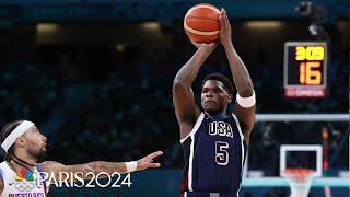 Anthony Edwards IMPOSES HIS WILL as Team USA crushes Puerto Rico | Paris Olympics | NBC Sports