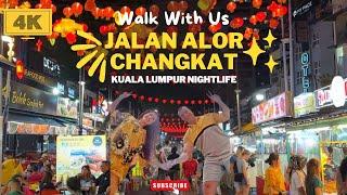 Jalan Alor and Changkat Street - 4K POV ASMR - Walk With Us - Kuala Lumpur Rainy Night Life