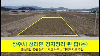 (3016) 매매(농지), 상주시내와 15분거리, 청리면에 위치한 경지정리된 농지, #복돼지부동산#복돼지공인중개사#상주부동산#상주토지#농지