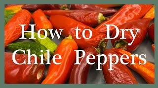 How to Dry Peppers   Oven