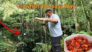 Catching CRAWFISH in a FLOODED RIVER (Catch and Cook)