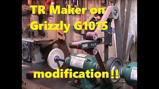 TR Maker belt grinder attachment mounted on a Grizzly G1015 knife maker... MODIFICATION!!