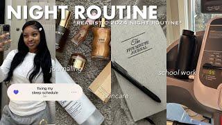 my *REALISTIC* night routine | school work, pilates workout, skincare routine, etc