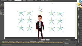 moho man character rigging  full turnaround 360 . smart bones- for animation 2020