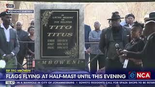 Family, friends and comrades bid farewell to Tito Mboweni