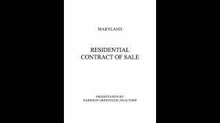 Residential Contract of Sale | Maryland Contract Overview