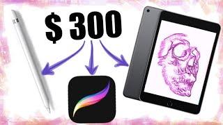 IPAD+ Apple Pencil+ Procreate= $300 Make Tattoo Stencils Easy while on a budget.