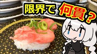 【ドカ食い気絶部】チャレンジ！お寿司何貫食べれる？【はま寿司】【大食い】【ずんだもん】