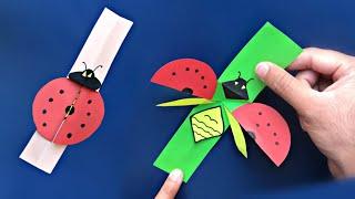 DIY - Fun and Easy Handmade Paper Flapping Ladybug Tutorial,  (Step-by-Step Guide) Flap Your Wings!