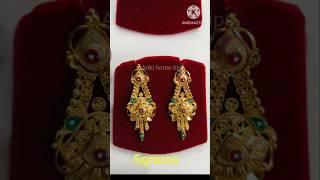 Gold new model earrings gold jhumka designs with weight #earrings#goldearingjhumka #goldcollection