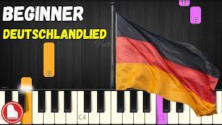 Deutschlandlied  German National Anthem  EASY Beginner Piano Tutorial (MIDI + Sheet Music)