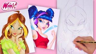 Winx Club Kunst: Zeichne und färbe alle Feen für deine kreative Pause #BrainBreak