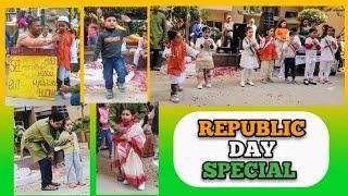 Preschool kids Dance Performance on Republic Day Celebration in Society || Dance , Song , Speech