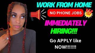 “Non-Phone Remote Jobs Hiring Immediately | Work From Home Opportunities 2025”