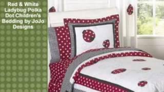 Red & White Ladybug Polka Dot Children's Bedding by JoJo Des