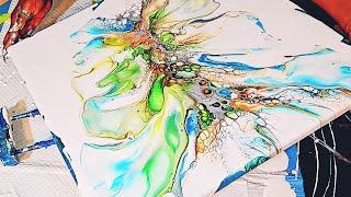 VISIONS OF SPRING Abstract Fluid Art Painting #art #pourpainting #acrylicpour
