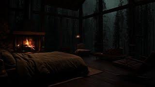 Sleep Well In A Warm Bedroom With The Sound Of Rain And A Burning Fireplace 