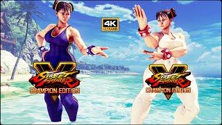 Street Fighter V Chun-Li Nostalgia S mod 4K [ CPU vs CPU Max Difficulty 5 Battles ]