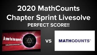 2020 MathCounts Chapter Sprint Round Live Solve (PERFECT SCORE!)