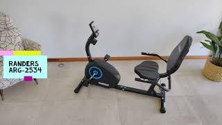 Bicicleta Fija Horizontal con respaldo Randers arg-2534