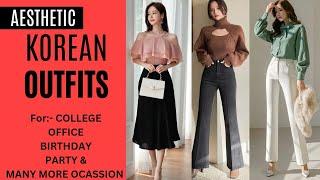 Aesthetic Korean Outfit Ideas  Outfit for girls Birthday | College | Office | Party | Picnic