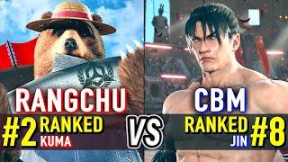 T8  RANGCHU (#2 Ranked Kuma) vs CBM (#8 Ranked Jin)  Tekken 8 High Level Gameplay