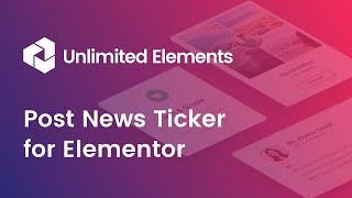 Post News Ticker Widget for Elementor