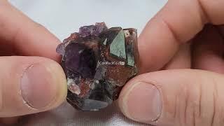 Amethyst Epimorph Cluster with Hematite & Fluorite