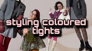 How to style patterned tights | Easy outfits with colourful tights | Spring outfits | Styling tips