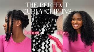 Erstes Anbringen von Clip-Ins für lockige Locken | Volumen für krauses Haar, schnell und einfach