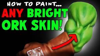 How to Paint Bright Orc skin - Warhammer Ork flesh