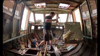 Removing Old Freshwater and Diesel Tanks - The Restoration of SY Carla part 8