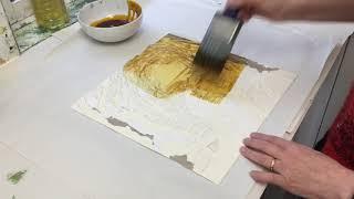 Shellacking a Collagraph plate