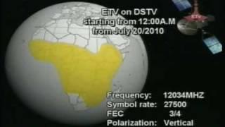 Ethiopian Television ETV Satellite Frequency