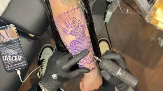 LIVE TATTOO: SACRED HEART ️‍(Soft Black & Grey) Full Live Stream