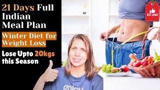 21-Day Healthy Indian Veg High Protein Winter Diet Plan for Weight Loss Challenge By A Dietitian