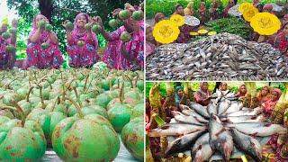 Tangy Elephant Apple Pickle & Hearty Scrambled Fish with Giant Taro