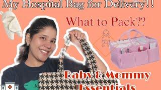 My Hospital Bag for Delivery!! What to pack in a hospital bag for baby and Mommy?? #poojaamare